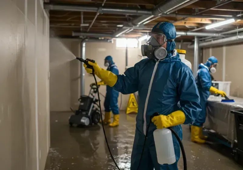 Basement Sanitization and Antimicrobial Treatment process in Boundary County, ID